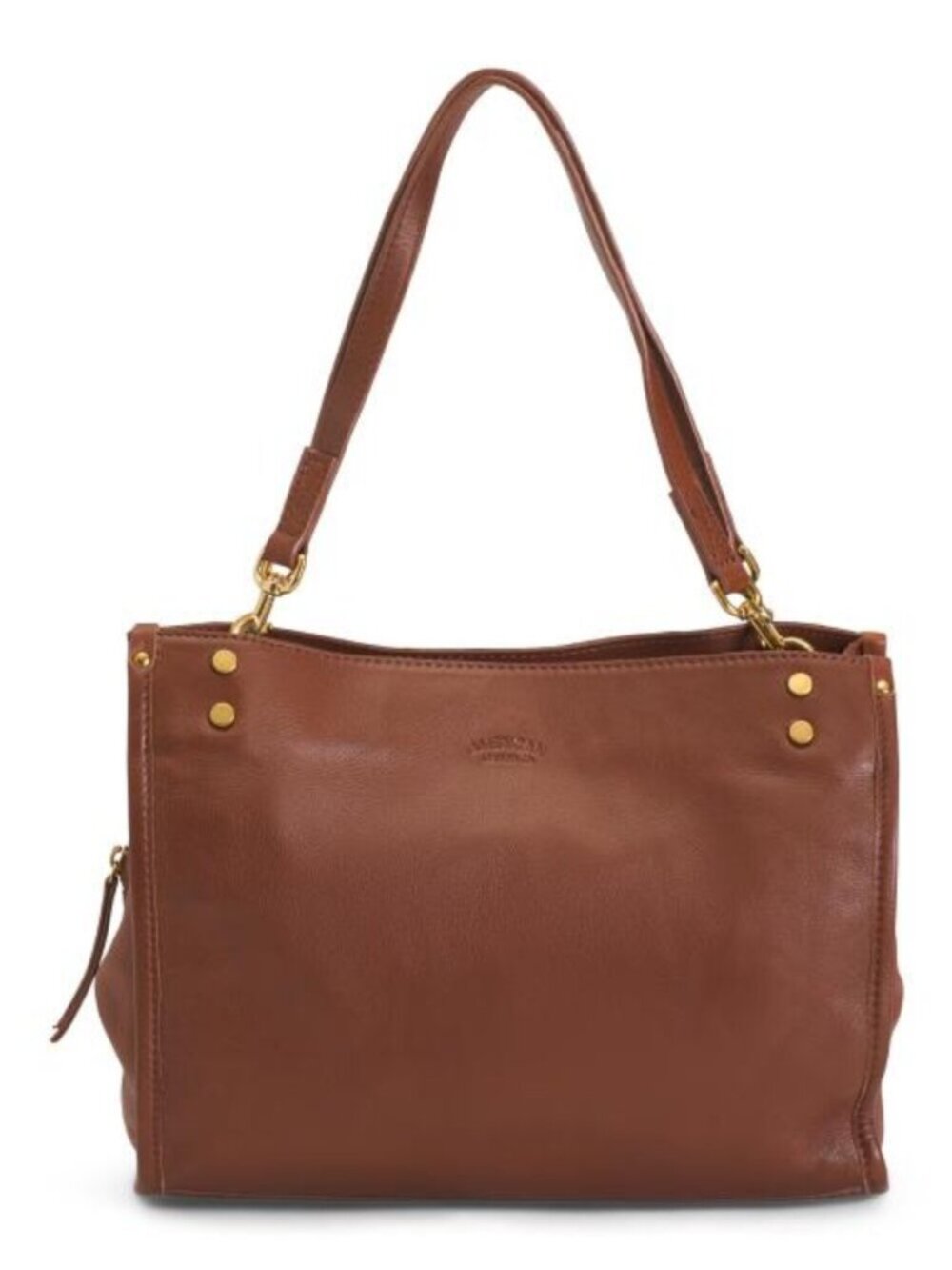 AMERICAN LEATHER CO. Leather Lenox Triple Entry Satchel